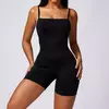 Macacão feminino de ioga, macacão esportivo, academia fitness, macacão de treino, regata, shorts, conjunto bodysuit, camisola, primavera, verão, 2022