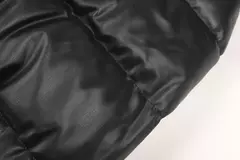 Imagem do Casaco de couro PU feminino, casaco grosso quente, casacos da moda, zíper elegante, jaquetas de couro falso, tops pretos