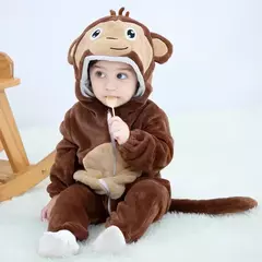 Macacão de flanela para bebés, Macacão Kigurumi, Macaco, Unicórnio, Vaca, Leão, Animal Cosplay, Pijama para 1 a 4 anos Crianças, Meninos, Inverno