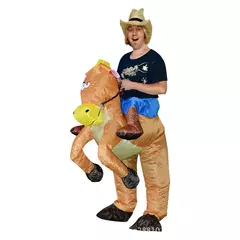 Halloween carnaval festa de férias engraçado adulto cosplay cowboy equitação jogo dos desenhos animados animal cauda grande equitação traje inflável - loja online