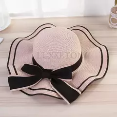 Chapéu de praia vaqueiro feminino, lateral larga, chapéu Panamá casual, Lady Classic, nó liso, chapéu de sol palha, presente Fedora feminino, verão - comprar online