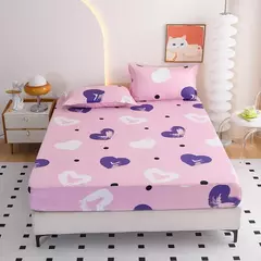 Flower Impresso Equipado Lençóis, Sabanas Cama Matrimonial Folha, Solteiro, Rainha, Rei Capa de Colchão, lençóis duplos - loja online