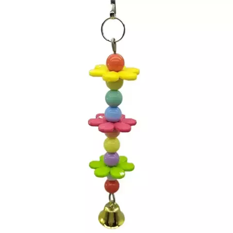 Cor aleatória papagaio brinquedo mascar pendurado gaiola mordida sino brinquedo suspensão pendurado ponte corrente gaiola de pássaro brinquedo papagaio gaiola accessrioes