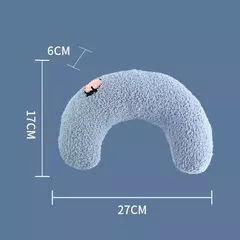 Travesseiro pequeno para gatos e cães, tapete de dormir, protetor de pescoço, travesseiro em forma de u, macio e grosso, resistente à mordida, inverno, quente e confortável - Wolf Magazine