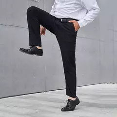 Calças masculinas de tecido elástico de algodão, plus size, preto, cáqui, calças casuais, gordas, tamanho 30-50 - loja online