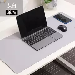 Mouse Pad de couro PU portátil, camurça branca, impermeável, antiderrapante, grande esteira de mesa de jogos, teclado de computador