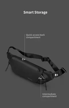Kingons-Bolsa de ombro crossbody impermeável, bolsas simples, hip-hop, minimalista superior, bolsa de peito legal, moda - loja online