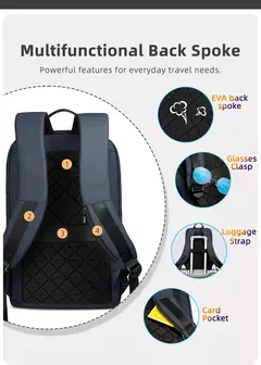 Mochila HK Slim para Homens, Sacos de Laptop, Impermeável, Minimalista, Negócios, Carregamento USB, Casual, Viagem, Trabalho, 15,6";;VERDADEIRO;;"8228-Black - Wolf Magazine