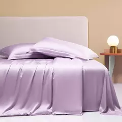 Lanlika Top Grade Natureza 100% Seda Bedding Set Beleza Capa de Edredão Folha Plana Rainha Rei Cama Fronha De Linho Para O Presente Do Sono - comprar online