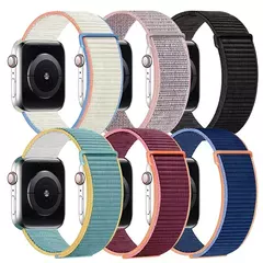 Série 9, 8, SE, 7, 6, 5, 4, 3, 49mm, Loop de Nylon para Apple Watch Band, Ultra-2, iWatch Strap, 44 milímetros, 40 milímetros, 45 milímetros, 41 milímetros - comprar online