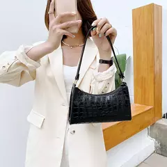 Retro Jacaré Padrão Bolsas De Couro PU para Senhoras, Bolsa Pequena Feminina, na internet