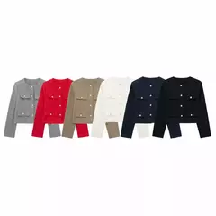 TRAF-Casaco Cropped feminino com botão dourado, blazer bomber, streetwear chique, blusa de casacos femininos, moda primavera, 2022 - comprar online
