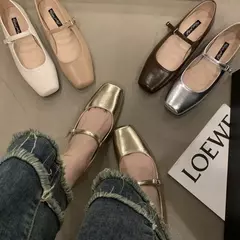 Sapatilhas de bailarina rasas para mulheres, sapatilhas femininas, sapatilhas casuais, sapatos Lolita, sapatilhas ao ar livre, moda primavera, 2021 - loja online