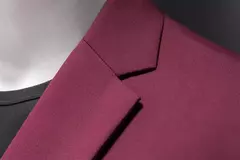 Blazers casuais monocromáticos de botão único masculino, smoking de luxo, terno de negócio de qualidade, jaquetas slim fit, jaquetas masculinas, 6XL, 5XL, 4XL, primavera - Wolf Magazine