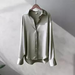 Camisa de botão manga longa feminina, blusa de senhora do escritório, blusa casual doce, estilo coreano, moda verão, outono, inverno - Wolf Magazine