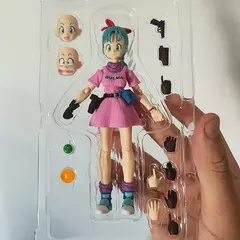 13cm shf dragon ball figuras bulma goku figura de ação pvc detector de força de batalha coleção boneca anime estatueta móvel modelo brinquedo na internet