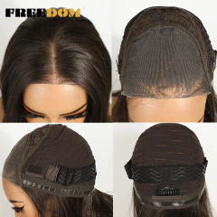 Liberdade perucas dianteiras de renda sintética para mulheres 20 Polegada ombre loira ondulada em camadas peruca 6x4 pré arrancadas usar e ir perucas de renda sem cola na internet