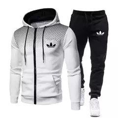 Conjunto de treino casual masculino, jaqueta coreana, terno esportivo, calça plus, 2 peças de roupa esportiva, outono, inverno, 2022 - Wolf Magazine