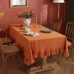 Toalha de mesa de algodão, Toalha de mesa branca lavável para festa de casamento Decoração de banquete de jantar na internet