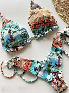 RUOTONGSEPT-maiô atado para mulheres, conjunto de biquíni listrado, moda praia sexy tanga, biquínis brasileiros bandagem, 2022 na internet
