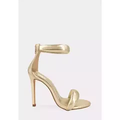 Sandália stiletto feminina, sandália de uma alça para meninas, salto sexy com zíper traseiro, estilo conciso, dourado, verão, 2022 na internet