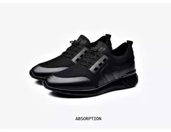 Sapatos esportivos casuais de verão respiráveis plus size sapatos masculinos de couro 6cm salto interno invisível aumentar sapatos 8cm