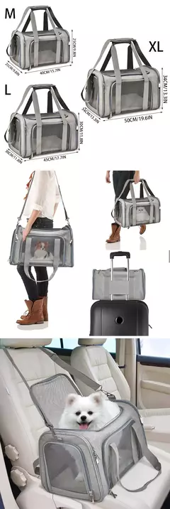 Imagem do Bolsa portátil para transportar cães e gatos, mochila lateral macia para transportar animais de estimação, bolsas de viagem para cães, transporte aprovado pela companhia aérea, bolsa para animais de estimação