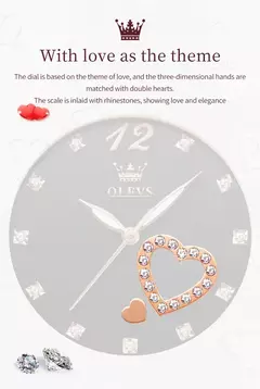 OLEVS-Relógio de pulso quartzo japonês feminino, relógios impermeáveis, pulseira de aço inoxidável, vestido fashion, luminoso Diamond face, relógio feminino - Wolf Magazine