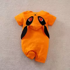 Bodysuit bebê manga curta, bonito chapéu de raposa anime, algodão confortável, casual, verão na internet