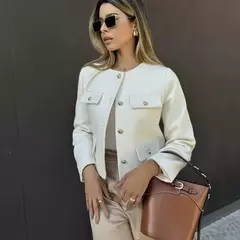 TRAF-Casaco de manga comprida com botões, casacos curtos, Casacos elegantes, Demi-temporada, inverno, outono