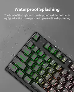 K500 teclado para jogos com fio sensação mecânica laptop desktops pc computador acessórios de escritório 104 teclas teclados com luz de fundo rgb - comprar online