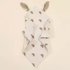 Bebê recém-nascido Algodão Mulsin Consolador Carton Rabbit Ear Double Guaze Acalme Appease Toalha para crianças Bibs Burp Panos Infantil - comprar online