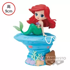 Imagem do Novo bandai disney a pequena sereia anime qposket personagens ariel glitter linha figura de ação modelo colecionável brinquedos aniversário