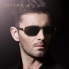 Veithdia óculos de sol masculino marca designer condução moda polarizada lente uv400 unisex vintage óculos masculinos para mulher vt2490 - comprar online