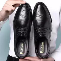 Sapatos de couro de bezerro genuíno, sapatos formais de negócios clássicos masculinos, sapatos Oxford artesanais - Wolf Magazine
