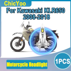 1 pçs de alta potência h7 10000lm canbus erro motocicleta led luz farol livre 12v plug and play para kawasaki klr650 2008-2018