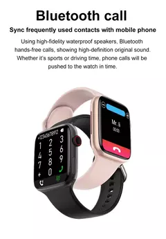 Impermeável Amoled Screen Smart Watch para homens e mulheres, BT Call, NFC, Frequência Cardíaca, Esportes, Fitness, Carregamento sem fio, IWO, Novo, 9, 450mAh - comprar online