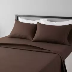 Conjunto de lençóis de casal batilo, 4 peças, com fronha, luxo, macio, plano e conjunto para cama de solteiro/completo/queen/king size