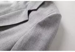 Blazer monocromático de manga comprida feminino, casaco casual, jaqueta de trabalho, escritório, negócio, novo, moda coreana, primavera, 2022 - comprar online