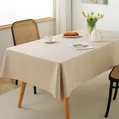Tela resistente, moderna e simples e engrossada do linho do algodão do óleo impermeável da toalha de mesa de chá, cor sólida - Wolf Magazine
