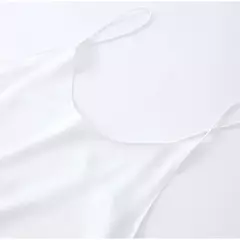 Vestido feminino elegante com decote em v, sem costas, sem mangas, vestidos de estilinete, branco, praia, férias, moda feminina, verão, 2024 na internet