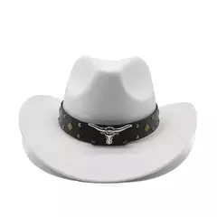 Mulheres e Homens Lã Ocidental Chapéu de Cowboy, Cavalheiro Senhora Jazz Cloche Sombrero Bonés, Tamanho Grande, Inverno, Outono, Novo, 2 - loja online