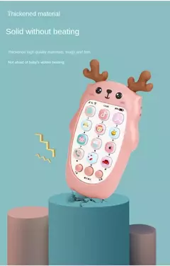 Telefone bilíngue mordedor brinquedos para bebê, música, brinquedo de voz, educação precoce, máquina de aprendizagem, eletrônica, presente infantil