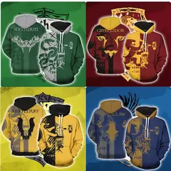 Harryy potter cosplay gryffindor camisola outono inverno moletom com capuz slytherin hufflepuff ravenclaw novidade anime traje na internet