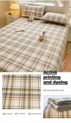 Novo 2 pessoas capa de cama meninas grade colcha capas de cama de casal venda quente algodão lavado 2025 verão colchas e cobertores cobertor - Wolf Magazine