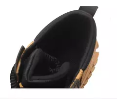 Botas masculinas de couro PU ao ar livre, calçado casual impermeável, sapatos de caminhada antiderrapantes, moda da moda outono - loja online