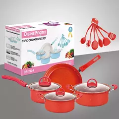 Conjunto de panelas e panelas antiaderentes, utensílio de cozinha, panelas, presentes para amigos e familiares, 13 peças