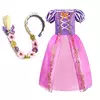 Crianças rapunzel vestido crianças festa emaranhado traje meninas verão aniversário fantasia cosplay carnaval roupas de halloween 3-8 anos
