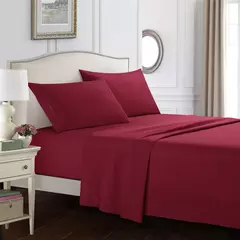 Battilo-Cama de casal Set Sheets, folha plana com Pillowscaso, Luxo Cooling, King and Queen, cama de tamanho completo, 4 PCs na internet