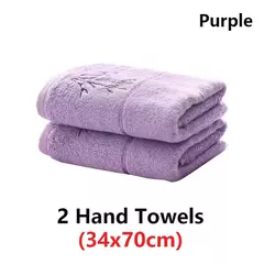 Conjunto de toalhas de fibra de bambu bordadas para adultos, alta qualidade, cor sólida, super absorvente, toalhas de banho para casa e toalhas de mão na internet